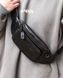 Чорна чоловіча бананка з натуральної гладкої шкіри Melnik Bags 200620 &mdash; поясна сумка 200620 фото 1