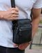 Сумка через плече чоловіча шкіряна Melnik Bags АВ24-22467 Чорна 21х16х7 см барсетка з двома відділеннями АВ24-22467 фото 7