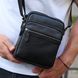 Сумка через плече чоловіча шкіряна Melnik Bags АВ24-22467 Чорна 21х16х7 см барсетка з двома відділеннями АВ24-22467 фото 1