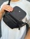 Чорна чоловіча бананка з клапаном із натуральної гладкої шкіри Melnik Bags 17051973 &mdash; поясна сумка 17051973 фото 2