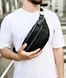 Чорна чоловіча бананка з натуральної гладкої шкіри Melnik Bags 27031973 &mdash; поясна сумка 27031973 фото 9