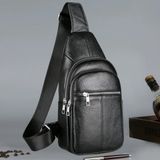 Чоловіча шкіряна сумка-слінг Melnik Bags Чорна (A25F-5060A) A25F-5060A фото