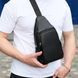 Чоловіча шкіряна сумка-слінг Tiding Bag 34091 чорна 34091 фото 4