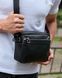 Сумка через плечо мужская кожаная Melnik Bags АЕ15-8765 Черная 23х16х8 см барсетка на два отделения АЕ15-8765 фото 9