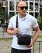 Сумка через плечо мужская кожаная Melnik Bags АЕ15-8765 Черная 23х16х8 см барсетка на два отделения АЕ15-8765 фото 7