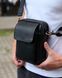 Сумка через плечо мужская кожаная Melnik Bags АЕ94-9998 Черная 22х16х8 см барсетка с клапаном АЕ94-9998 фото 2