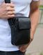 Сумка через плече чоловіча шкіряна Melnik Bags АВ24-489967 Чорна 21х16х6 см барсетка з клапаном АВ24-489967 фото 10