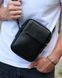 Сумка через плече чоловіча шкіряна Melnik Bags АВ24-489967 Чорна 21х16х6 см барсетка з клапаном АВ24-489967 фото 7