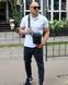 Сумка через плече чоловіча шкіряна Melnik Bags АВ24-489967 Чорна 21х16х6 см барсетка з клапаном АВ24-489967 фото 9
